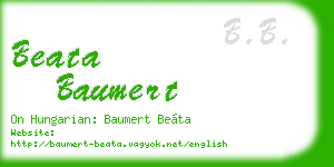 beata baumert business card